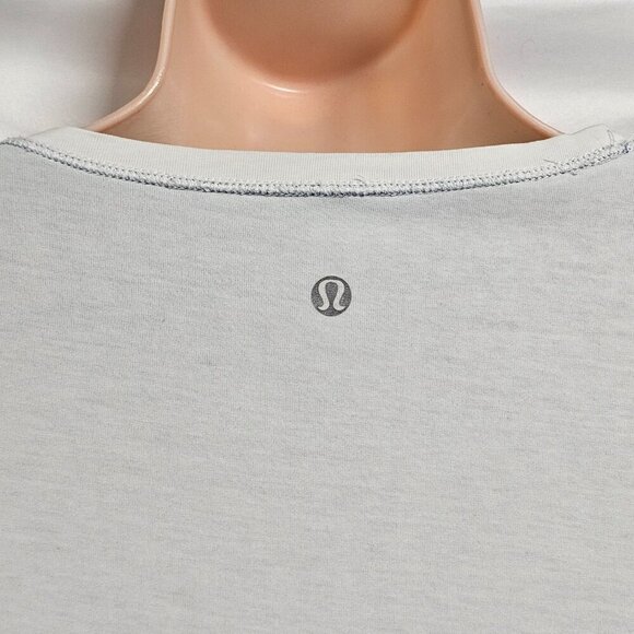 Lululemon Athletica Every Yogi Long Sleeve Top Women Size 8 Blue/White - Picture 11 of 15